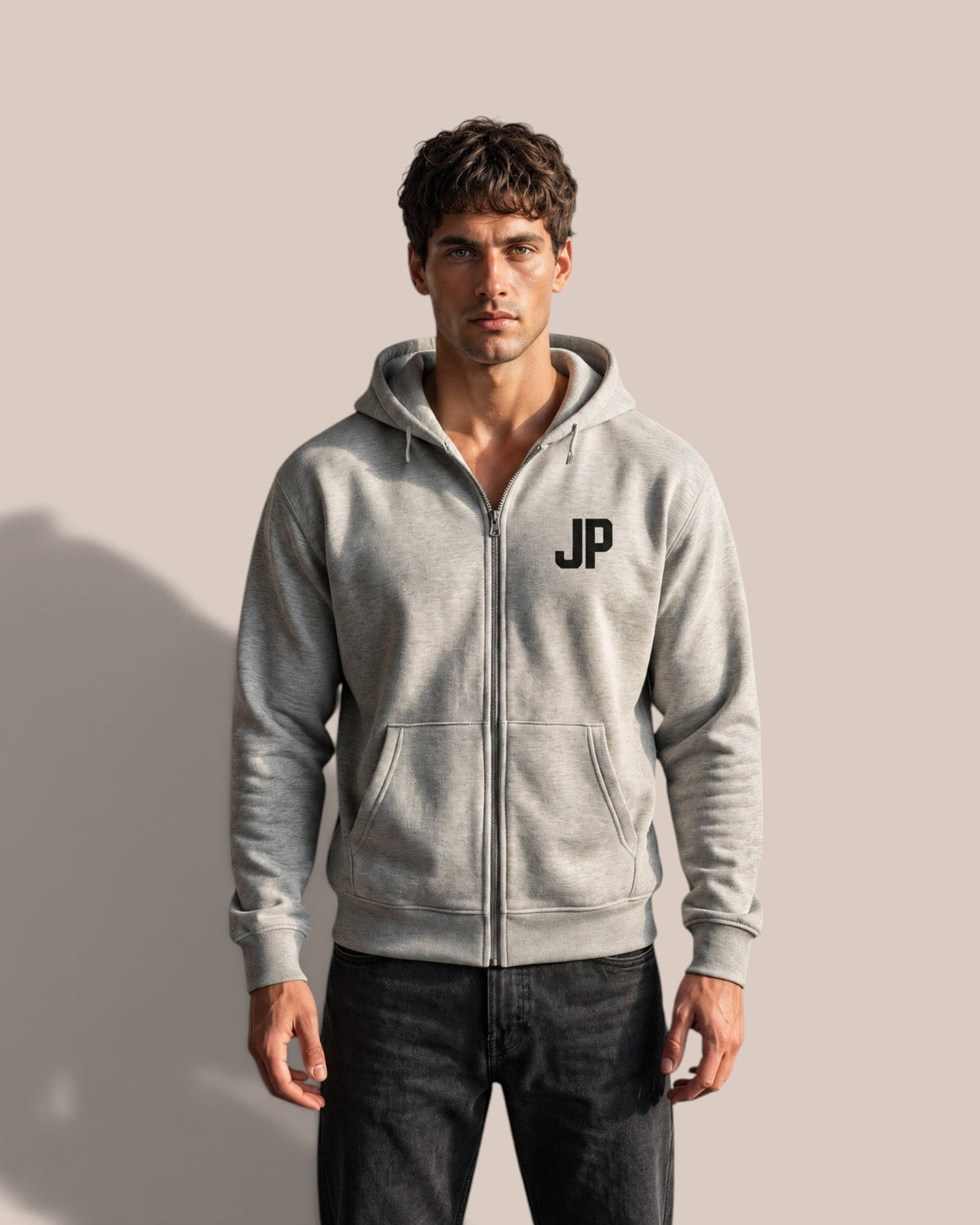 Signature Full Zip Hoodie - Heather Grey